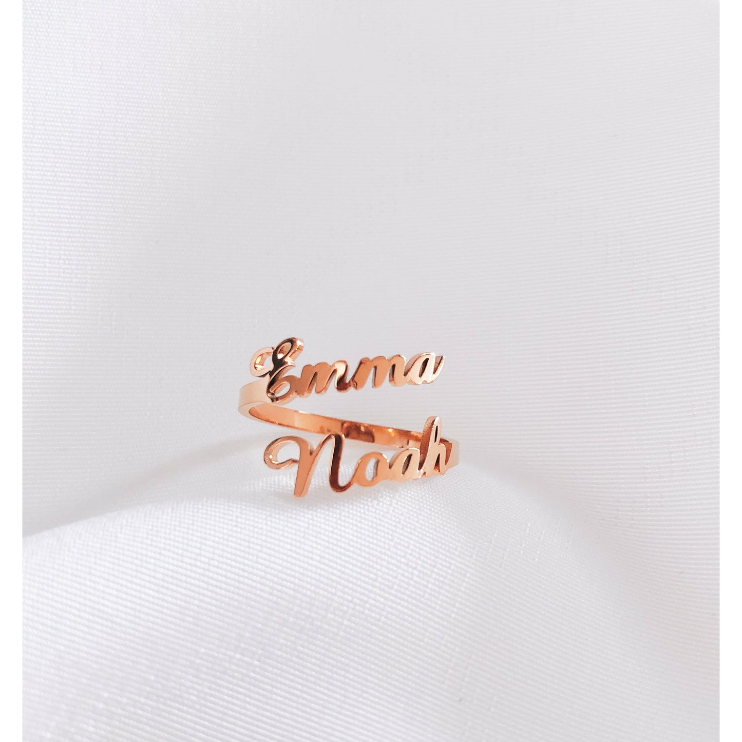 Personalized Double Name Ring - Itty Bittie